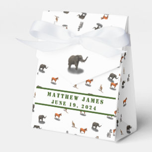 Caja Para Regalos Baby Shower Temática De Animales Variados