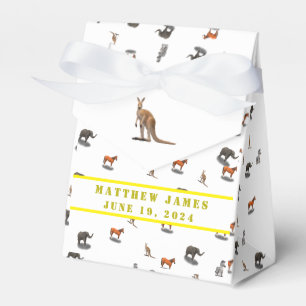 Caja Para Regalos Baby Shower Temática De Animales Variados