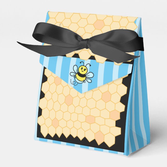 Caja Para Regalos Baby Shower Temático De Honey Bee (Front Side)