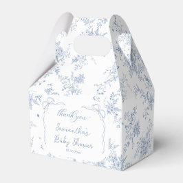 Caja Para Regalos Baby Shower Toile Blue