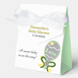 Caja Para Regalos Baby Shower Yellow Green Rattle