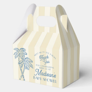 Caja Para Regalos Baby Shower Yellow Palm Spring Pastel Beach