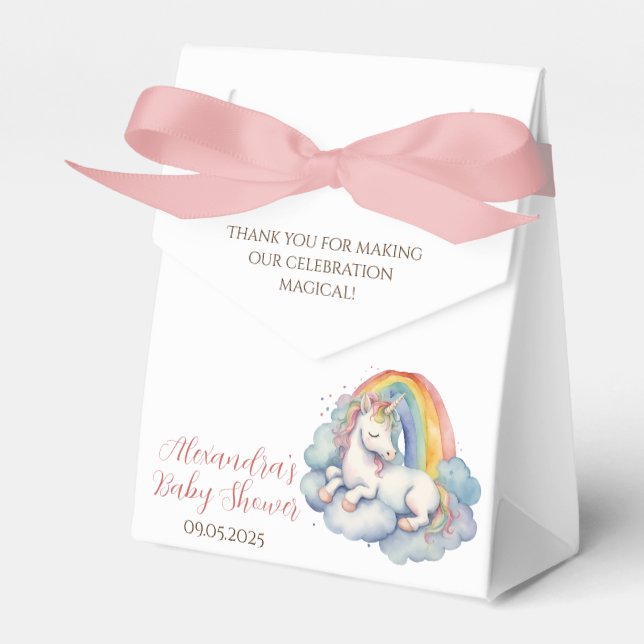 Caja Para Regalos Baby Unicorn Chicas Baby Shower (Front Side)