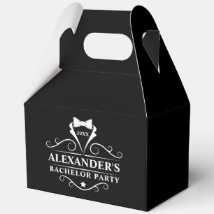 Caja Para Regalos Bachelor Party Tuxedo Tie Black Gable Favor Box