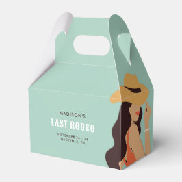 Caja Para Regalos Bachelor verde rosa rosa del último rodeo