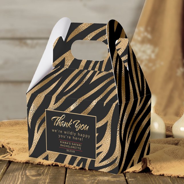 Caja Para Regalos Bachelorette Cebra Cebra Black Gold ID1151 (Subido por el creador)