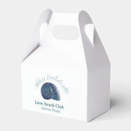 Caja Para Regalos Bachelorette party beach club blue sea shell name 