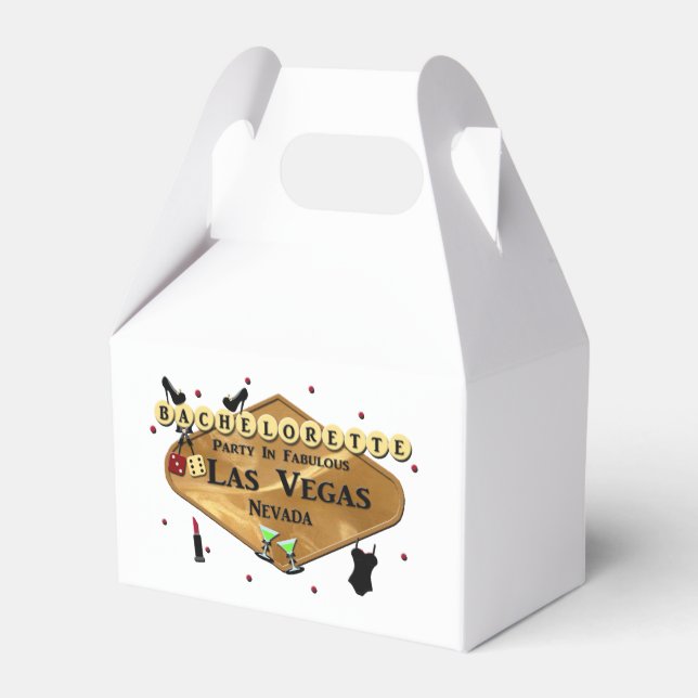 Caja Para Regalos BACHELORETTE PARTY Las Vegas GABLE Favbox (Front Side)
