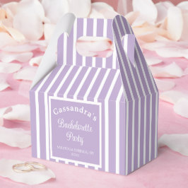 Caja Para Regalos Bachelorette Party Retro Modern LightPurple Classy