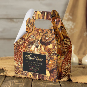 Caja Para Regalos Bachelorette Wild Animal Collage Gracias ID149