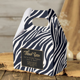 Caja Para Regalos Bachillerato salvaje feliz gracias Zebra BW ID1151