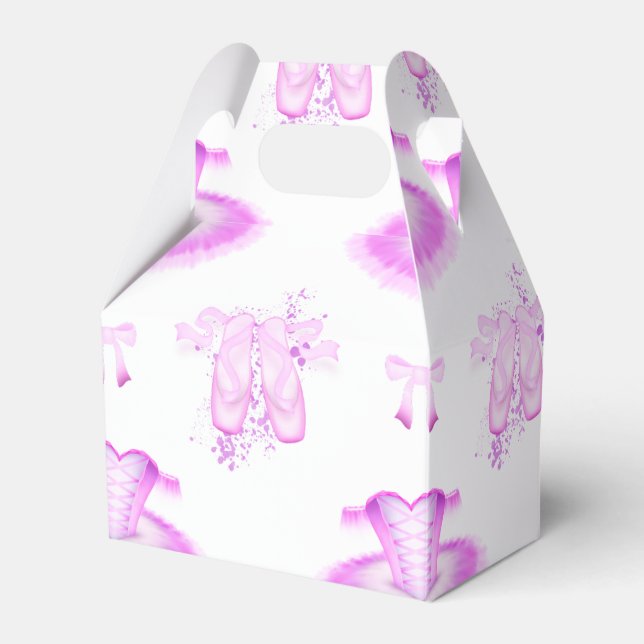 Caja Para Regalos Bailarín rosa Cumpleaños Ballet Tutu (Front Side)