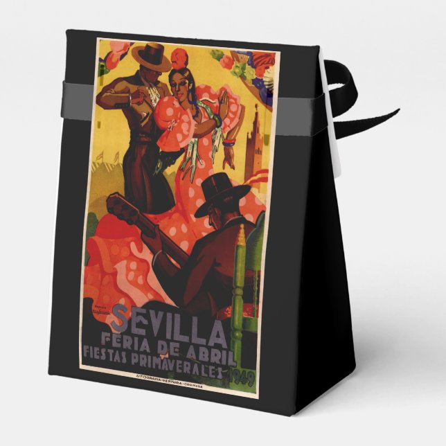 Caja Para Regalos Bailarines de flamenco de época españoles (Reverso)