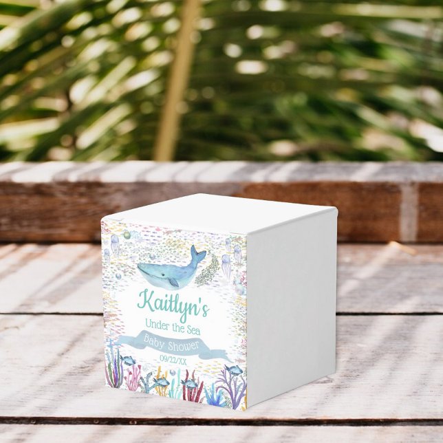 Caja Para Regalos Bajo el mar | Baby Shower Temático Oceánico (Subido por el creador)