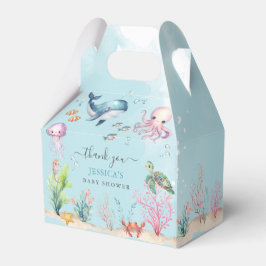 Caja Para Regalos Bajo el mar Colorido Ocean Animals Baby Shower