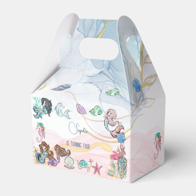 Caja Para Regalos Bajo el mar cumpleaños de las Sirenas (Front Side)