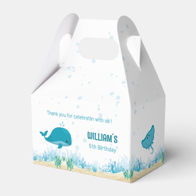 Caja Para Regalos Bajo el mar Ocean Animals (Front Side)