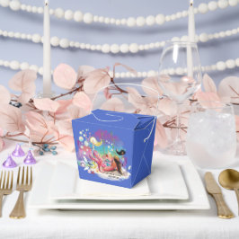 Caja Para Regalos Bajo la Sirena Mar Océano Púrpura Turquesa