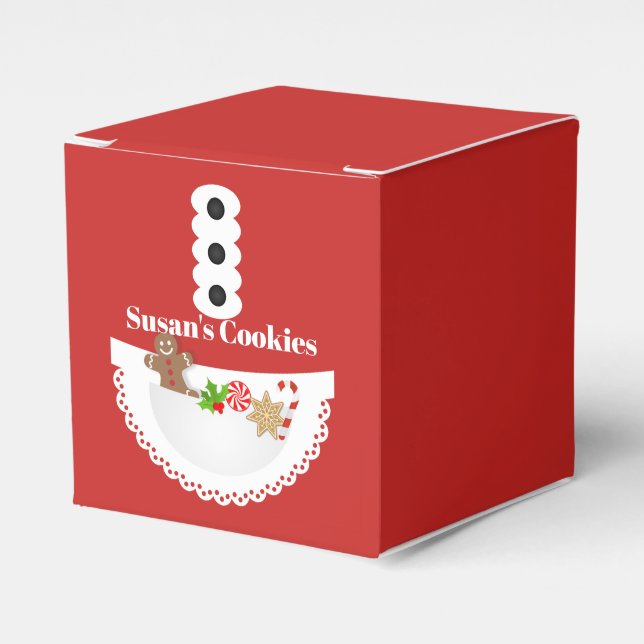 Caja Para Regalos Baker Apron gingerbread Navidades intercambio de g (Costado Anverso)