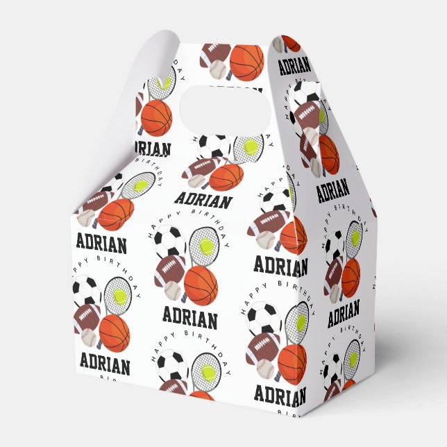 Caja Para Regalos Balas deportivas deportivas Nombre personalizado C (Front Side)