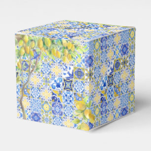 Caja Para Regalos Baldosas de limón mediterráneo