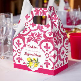 Caja Para Regalos Baldosas mágicas Fuchsia Majolica personalizadas