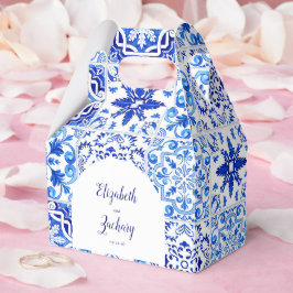 Caja Para Regalos Baldosas portuguesas rústicas azules blancas arco