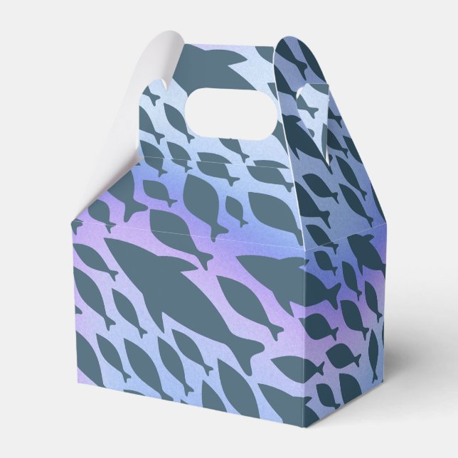 Caja Para Regalos Ballena de tiburón en la sombra sobre galaxia degr (Front Side)