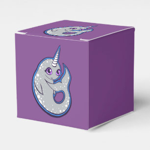 Caja Para Regalos Ballena gris de Narwhal con diseño del dibujo de
