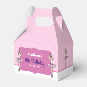 Caja Para Regalos Ballerina con vestimenta rosa y zapatillas Pointe 