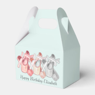 Caja Para Regalos Ballerina Cumpleaños Pink Toe Shoes Favor Box