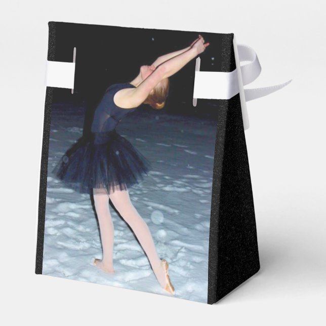 Caja Para Regalos Ballerina en la Nieve - (Reverso)