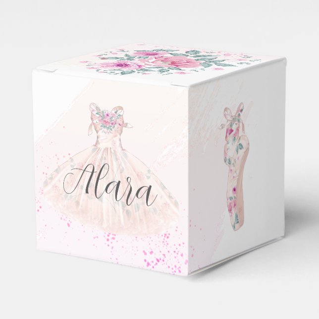 Caja Para Regalos Ballerina Favor Box (Costado Anverso)