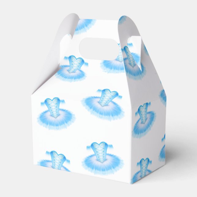 Caja Para Regalos Ballet Azul Birthday Tutu Watercolor (Front Side)