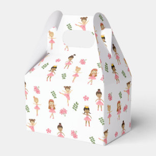 Caja Para Regalos Ballet Ballerinas rosadas Patrón de baile