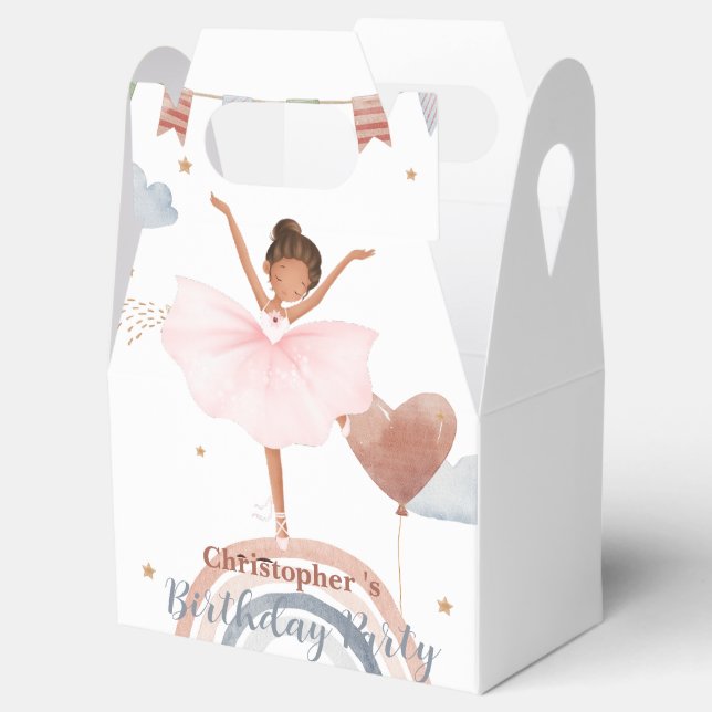 Caja Para Regalos Ballet Cute a chicas Balón fiesta (Abierto)
