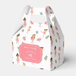 Caja Para Regalos Ballet Dance & Twirl Ballerina Rosa Cumpleaños