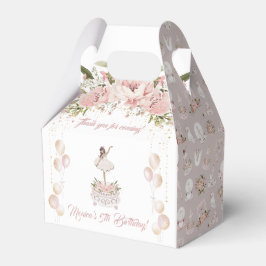Caja Para Regalos Ballet negro Ballerina fiesta de cumpleaños