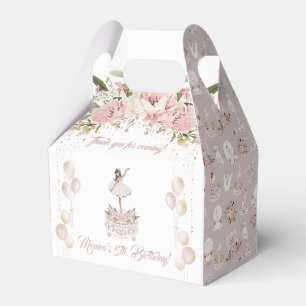 Caja Para Regalos Ballet negro Ballerina fiesta de cumpleaños