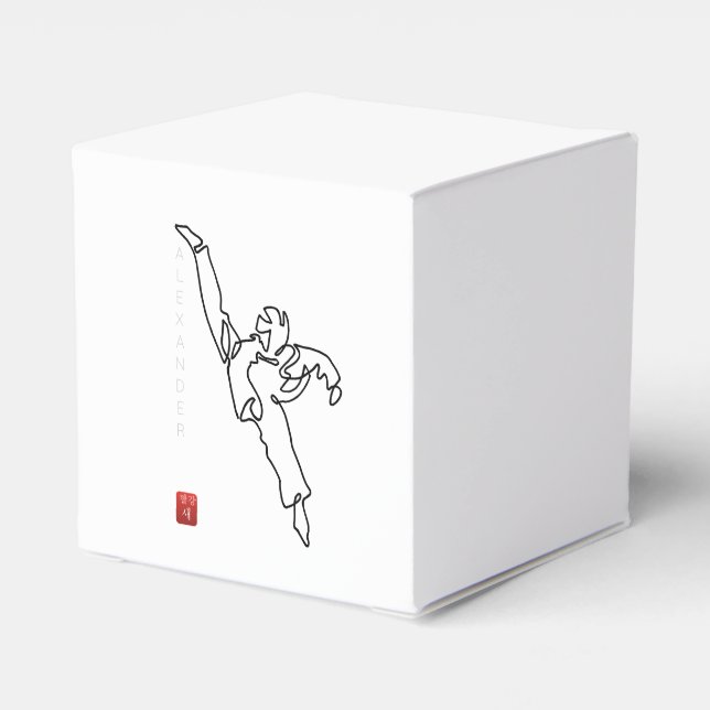 Caja Para Regalos Ballotin classique TAEKWONDO DWICHAGI back kick (Reverso Costado)