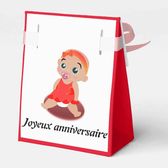 Caja Para Regalos Ballotins  bébé fille (Reverso)