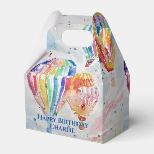Caja Para Regalos Balón de aire caliente colorido Boys Nacimiento ac