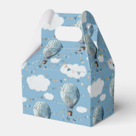 Caja Para Regalos Balón de aire caliente de agua azul //