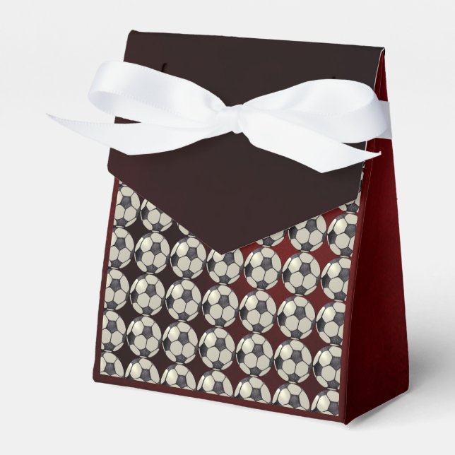 Caja Para Regalos Balón de fútbol / Burgandy (Front Side)