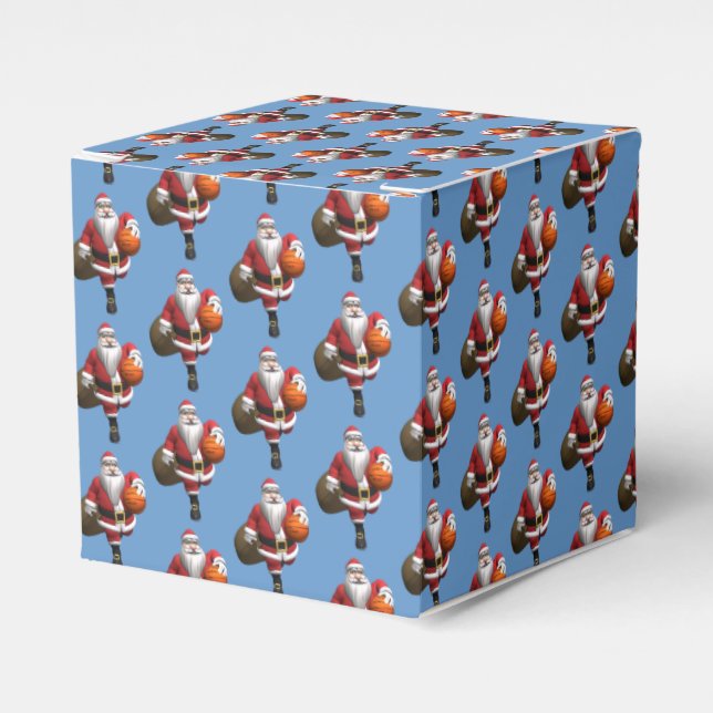 Caja Para Regalos Baloncestista de Santa Claus (Costado Anverso)