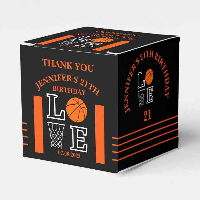 Caja Para Regalos Baloncestistas, Jugador de Baloncesto Cumpleaños (Costado Anverso)