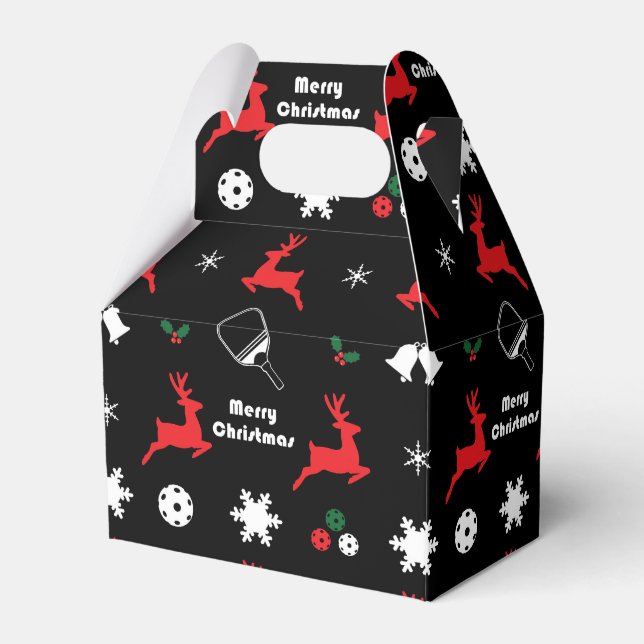 Caja Para Regalos Baloncesto Feliz Navidad 🎄 Envuelto negro (Front Side)