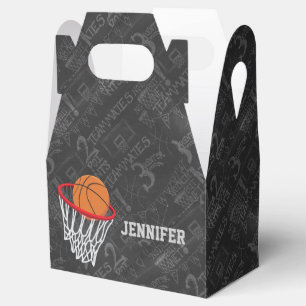 Caja Para Regalos Baloncesto personalizado y aro de la pizarra