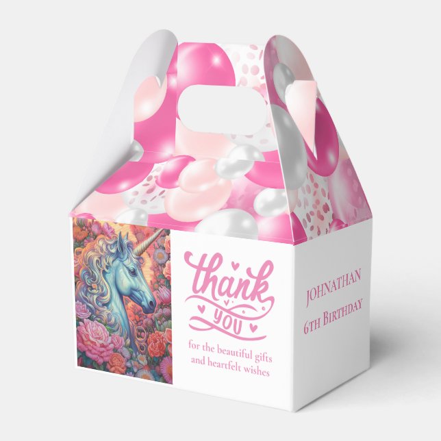 CAJA PARA REGALOS BALONES DE UNICORN MÁGICO (Front Side)