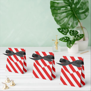 Caja Para Regalos Banda de caramelo rojo